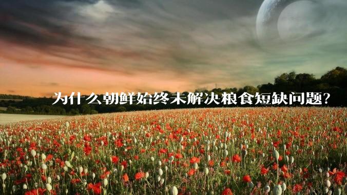 为什么朝鲜始终未解决粮食短缺问题?
