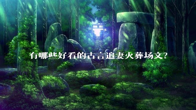 有哪些好看的古言追妻火葬场文?