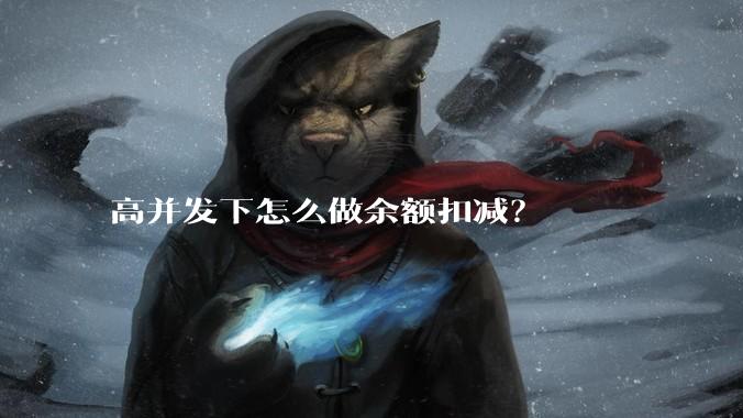 高并发下怎么做余额扣减?