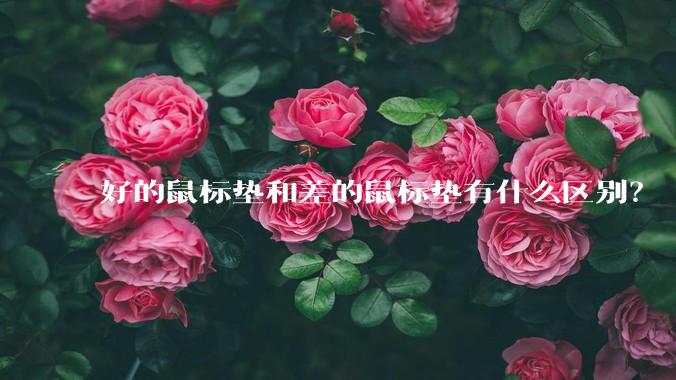 好的鼠标垫和差的鼠标垫有什么区别?
